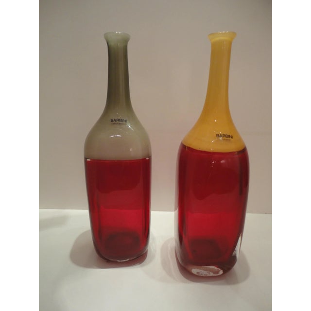 Bottle Vases by Alfredo Barbini for Barbini Murano, 1970s, Set of 2 For Sale - Image 18 of 18