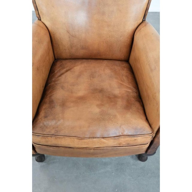 Vintage Chair in Sheepskin Leather For Sale - Image 6 of 17