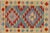 Bohemian Turkish Kilim Gold Rust Hand-Woven Wool Rug For Sale - Image 9 of 9