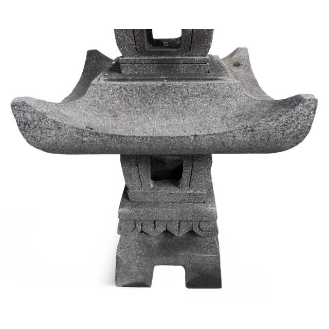 Vintage Tall Lava Stone Garden Pagoda For Sale - Image 4 of 4
