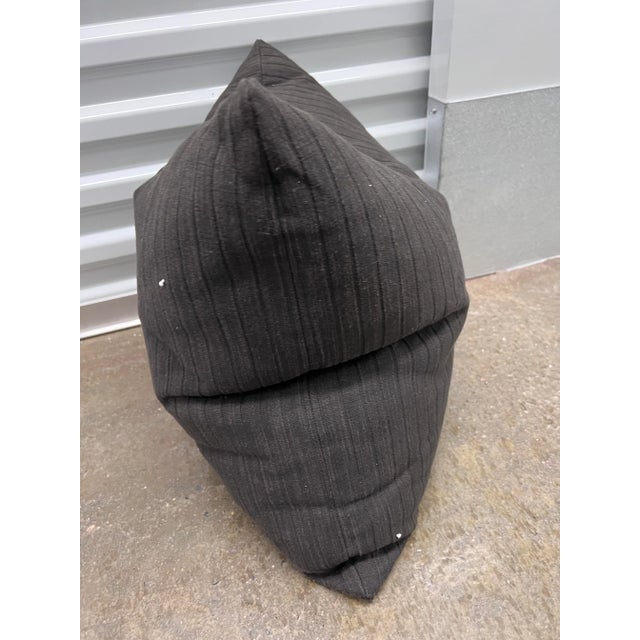 Single Dark Gray pillow with ribbed fabric. Calvin Klein for Kravet Fabric down insert , zipper on Pillow In great condition