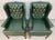 Mid 20th Century Vintage Wing-Backed Tufted Chesterfield Lounge Chairs For Sale - Image 5 of 14