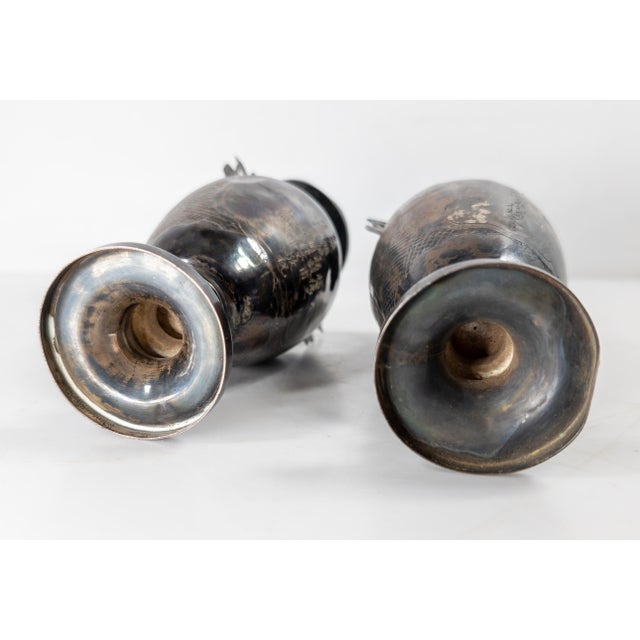 20th Century Pair of Chinese Silver Presentation Vases With Inscriptions, Republic Period For Sale - Image 10 of 13