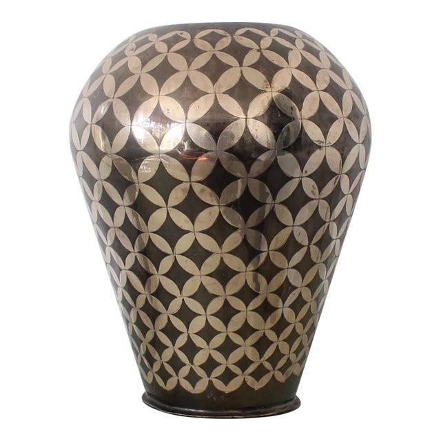 Vintage Mid-Century Brass Vase For Sale