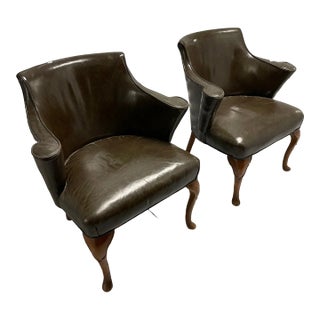1970s Pair of Leather Armchairs For Sale