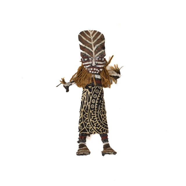 African Early 20th Century Makishi Painted African Doll For Sale - Image 3 of 8