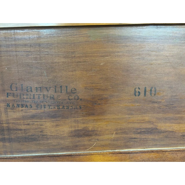 Vintage Glanville Furniture Co Full Size Sleigh Bed For Sale - Image 12 of 13