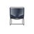 Brown Jordan Brown Jordan Walter Lamb Aluminum Lounge Chair, Textured Pewter frame with Marine fabric For Sale - Image 4 of 12