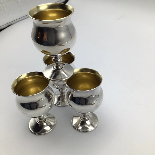 Just a very sweet set of 4 vintage Sheridan silver plated little aperitif/port goblets. These are just excellent condition...