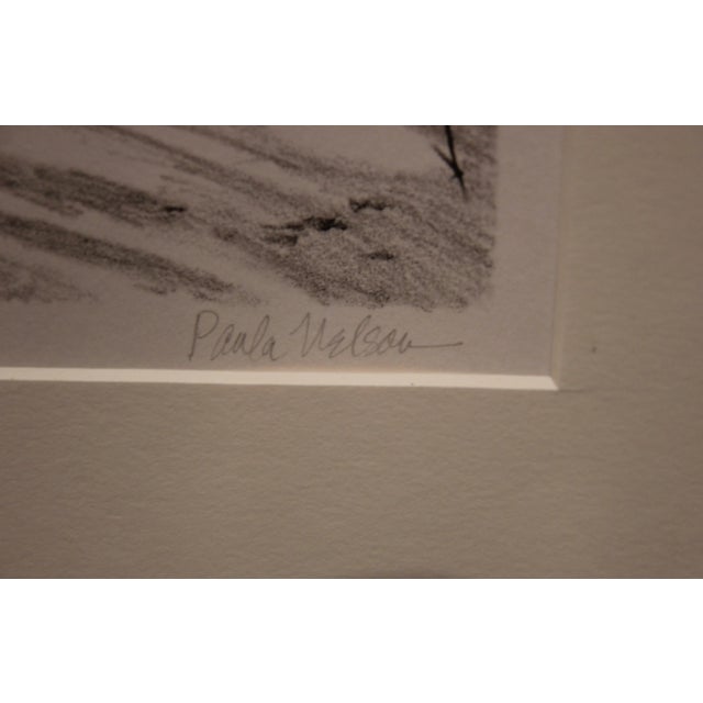 Mid 20th Century "Trees in Snow" Black and White Winter Landscape Lithograph 2/10 For Sale - Image 4 of 6