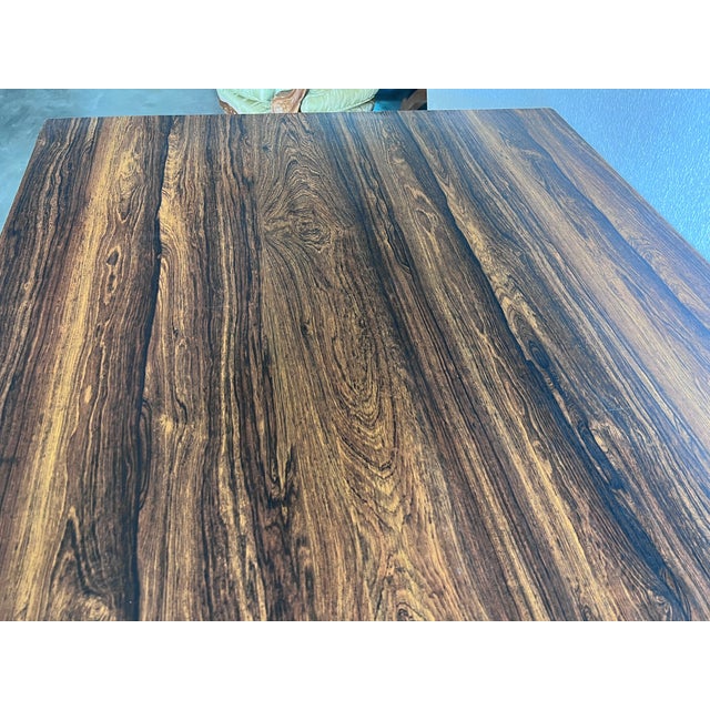 Large Varnished Wood Executive Desk, in the Style of Florence Knoll For Sale - Image 10 of 12