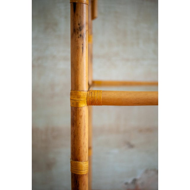 Wood Vintage Arched Bamboo Bookcase, 1970s For Sale - Image 7 of 9