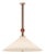 Nikho II Ceiling Lamp in Wood with Brass and Fabric by Marine Breynaert For Sale