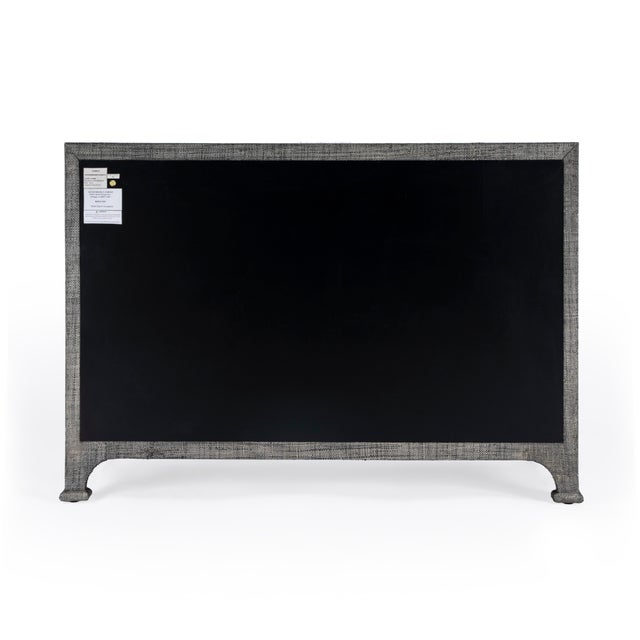 Textile Chatham 44 in. W Rectangular Raffia 6 Drawer Dresser, Charcoal Raffia For Sale - Image 7 of 9