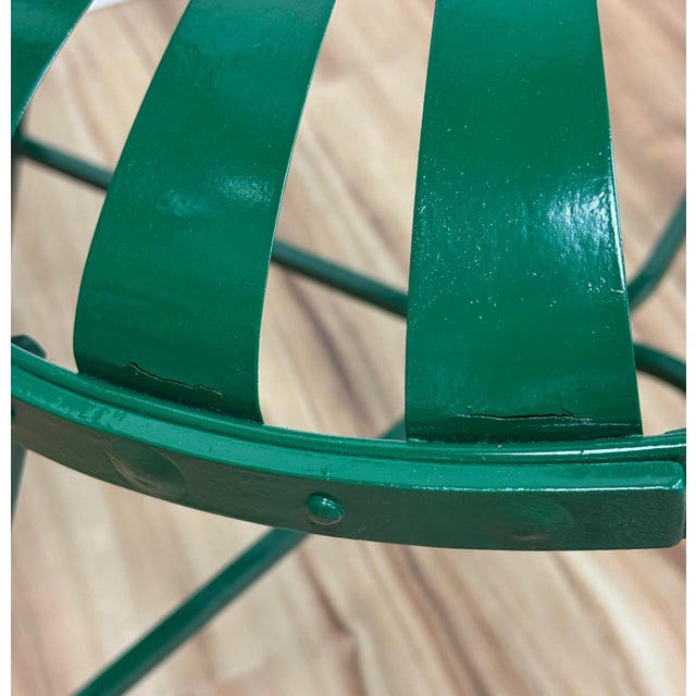 Antique Green Francois Carre Sunburst Garden Chairs, Pair For Sale - Image 13 of 15