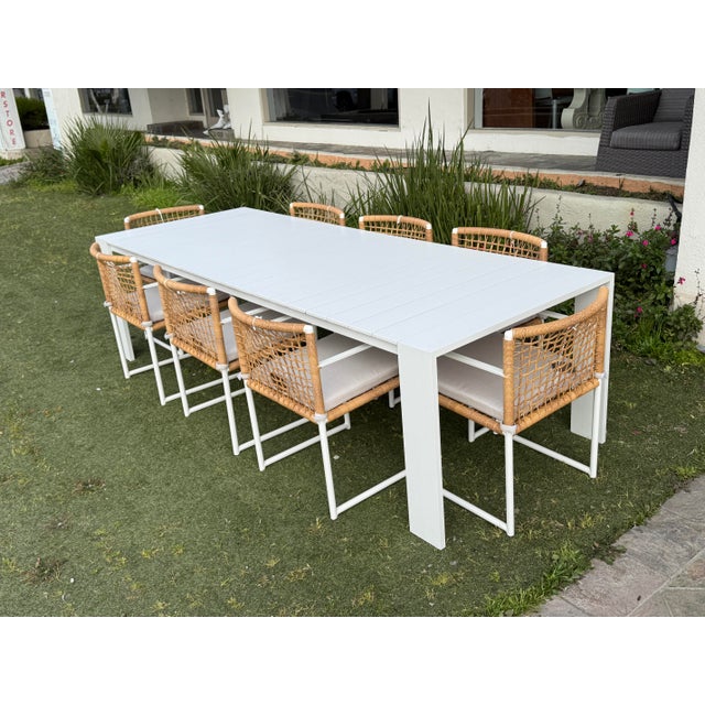 Contemporary Harbour Outdoor Loop Dining Chairs, Set of Eight For Sale - Image 3 of 12