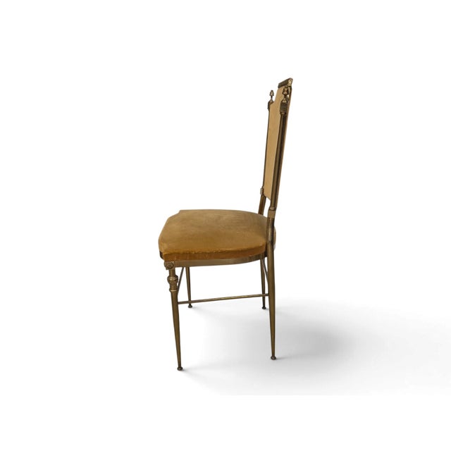 Brass and Mustard Velvet Chairs, 1960s, Set of 6 For Sale - Image 9 of 15