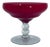 Vintage Red Glass Goblet, 1975 For Sale
