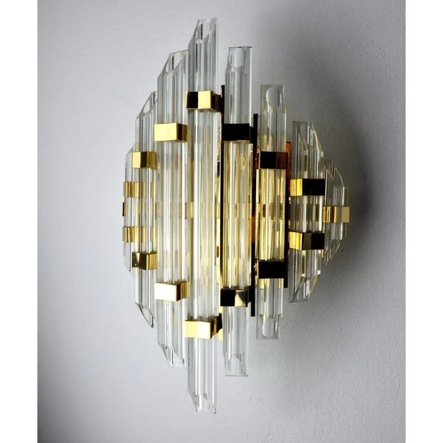 Italian Sconce in Cut Crystals from Venini, 1970 For Sale - Image 6 of 8