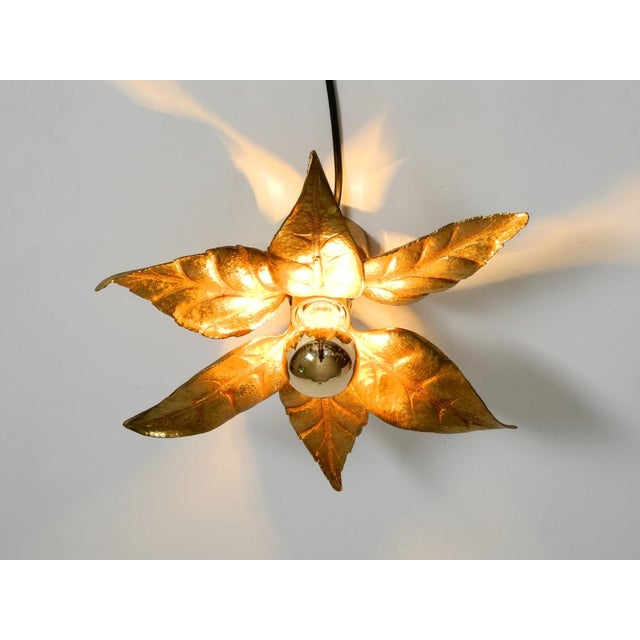 Vintage Florentine-Style Brass Ceiling Lamp by Willy Daro for Massive, Belgium, 1970s For Sale - Image 10 of 18