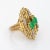 Modern 70s Abstract Jade Diamond Ring 14k Yellow Gold Cocktail Fine Jewellery Sz 5.5 For Sale - Image 3 of 7