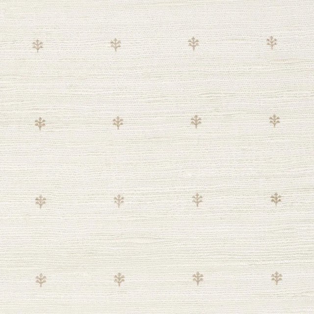 SAMPLE - Schumacher Engelmann Silk Hand Print Fabric In Fawn For Sale