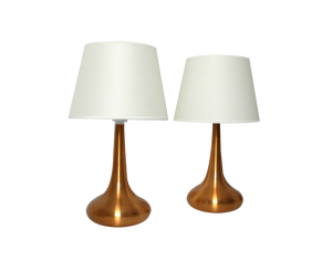 Danish Copper Orient Table Lamps by Jo Hammerborg for Fog & Mørup, 1960s, Set of 2