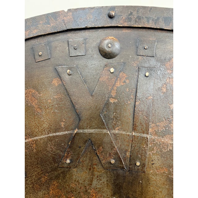 Metal French Antique Oversized Iron Clock Face, 59” Diameter For Sale - Image 7 of 8