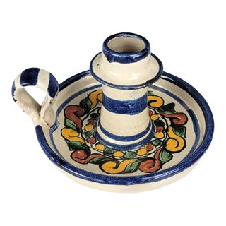 Mexican Talavera Candlestick Holder For Sale