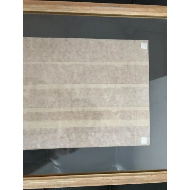 Yellow Early 20th Century Chinese Watercolor Painting, Framed For Sale - Image 8 of 9