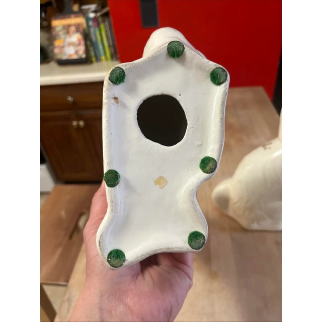 Pair of Vintage Decorated Staffordshire Dogs, Circa 1930's For Sale - Image 12 of 15