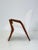 1950s Mid-Century Italian Lounge Armchair in Cherrywood and White Bouclé, 1950s For Sale - Image 5 of 14