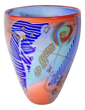 Colorfield Art Glass Vase Wes Hunting