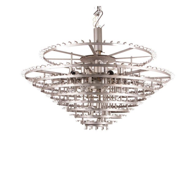 Large Murano Glass Tubes Ballroom Chandelier from Doria, 1960s For Sale - Image 13 of 16
