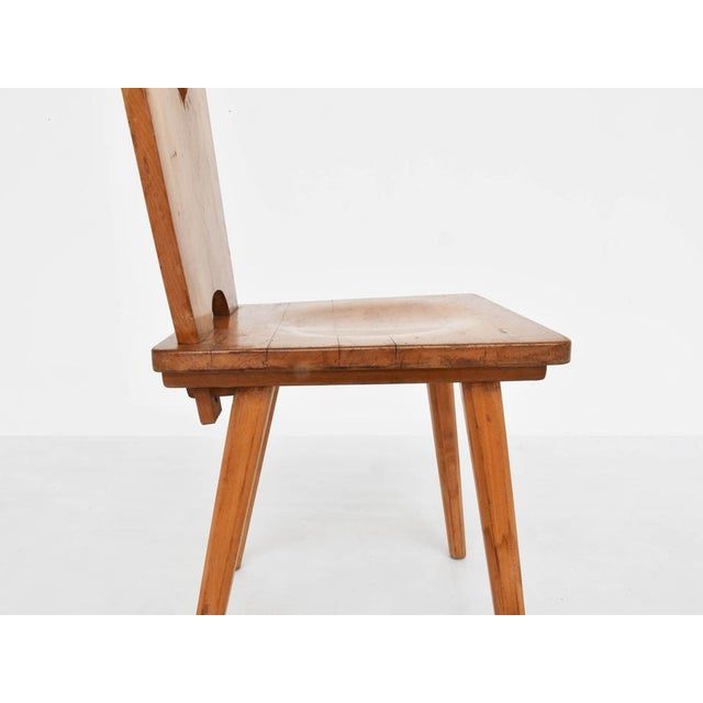 Brown Alpine Folk Art Chair, Switzerland, 1960s For Sale - Image 8 of 10