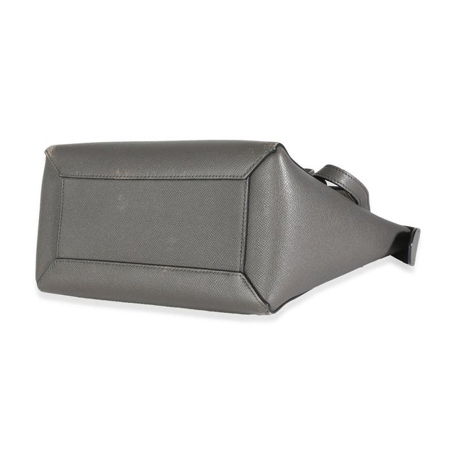 Animal Skin Grey Grained Calfskin Micro Belt Bag For Sale - Image 7 of 8