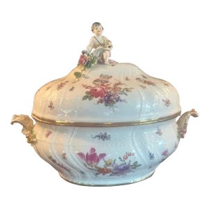 Late 18th Century Kpm Porcelain Toureen in the Meisen Taste