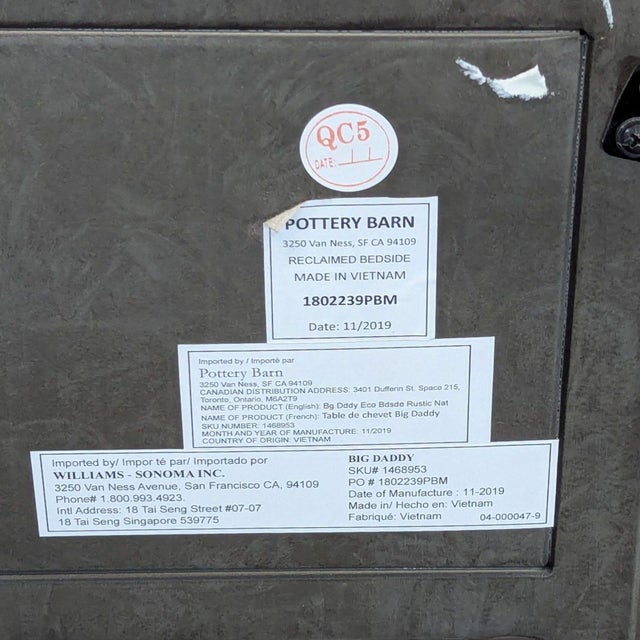 Pottery Barn Big Daddy's Antiques Metal Nightstand For Sale - Image 10 of 12