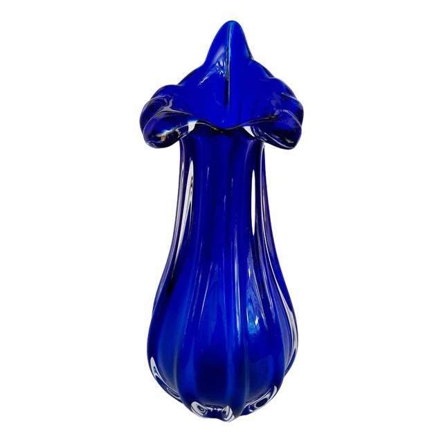 Murano Glass Vase, 1960s For Sale
