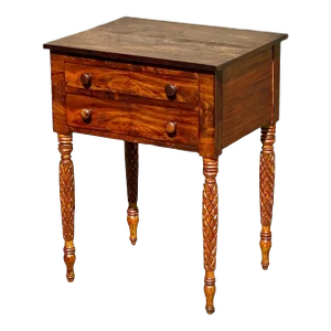 Early 19th Century Antique Mahogany & Rosewood Worktable / Nightstand