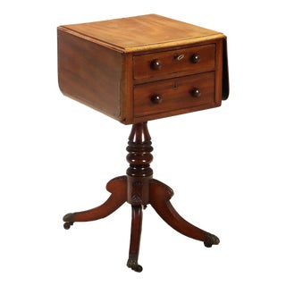 Mahogany Drop-Leaf Center Table For Sale