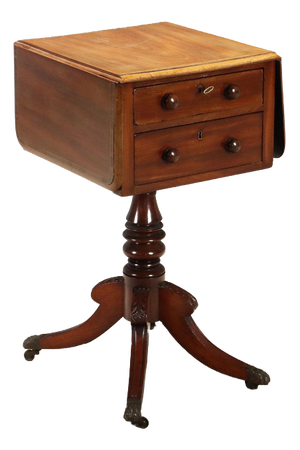 Mahogany Drop-Leaf Center Table