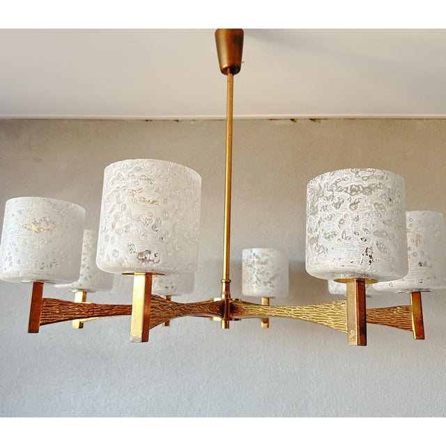 Vintage Chandelier attributed to Angelo Brotto for Esperia, 1970s For Sale - Image 11 of 12