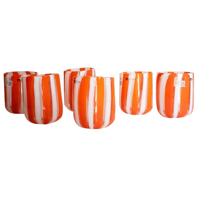 Scaramacai Collection Glasses by Maryana Iskra for Ribes the Art of Glass, Set of 6 For Sale