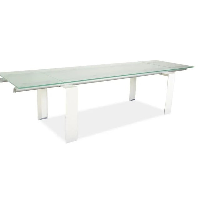 Stilt Extendable Dining Table in Glass from Desalto For Sale - Image 4 of 15
