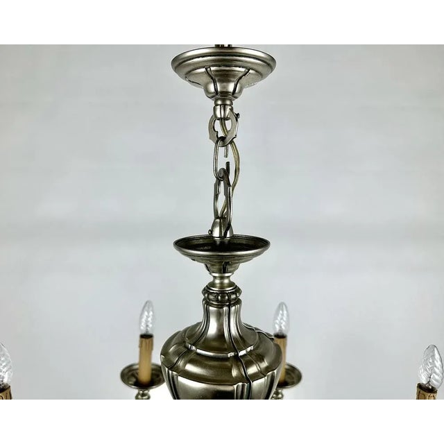 Vintage Bronze Chandelier, Belgium, 1970s For Sale - Image 10 of 11
