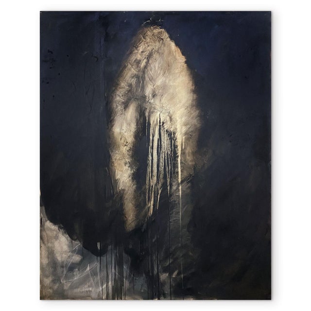 Black Contemporary Abstract Mixed Media on Canvas "The Mirror" by Paul Landauer For Sale - Image 8 of 10