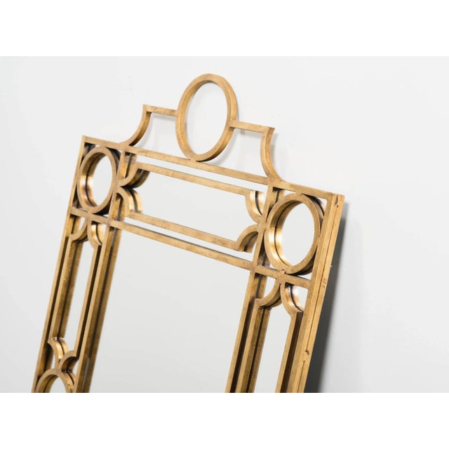 Gilt metal mirror.