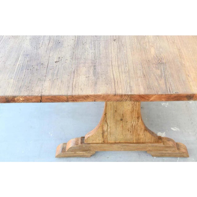 Wood Dining Table Made from Reclaimed Pine by Petersen Antiques For Sale - Image 7 of 9