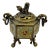 Antique 100 Years Old Chinese Incense Burner With Foo Dog Finial For Sale